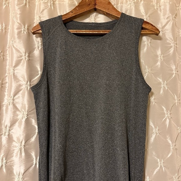 Lululemon In The Flow Seamless Tank Dress Heathered Black Gray Bodycon Athletic - Picture 3 of 16